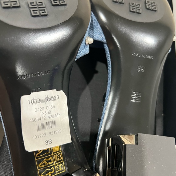 NEW Givenchy Denim G-Cube G logo kitten heel mules - Picture 13 of 16